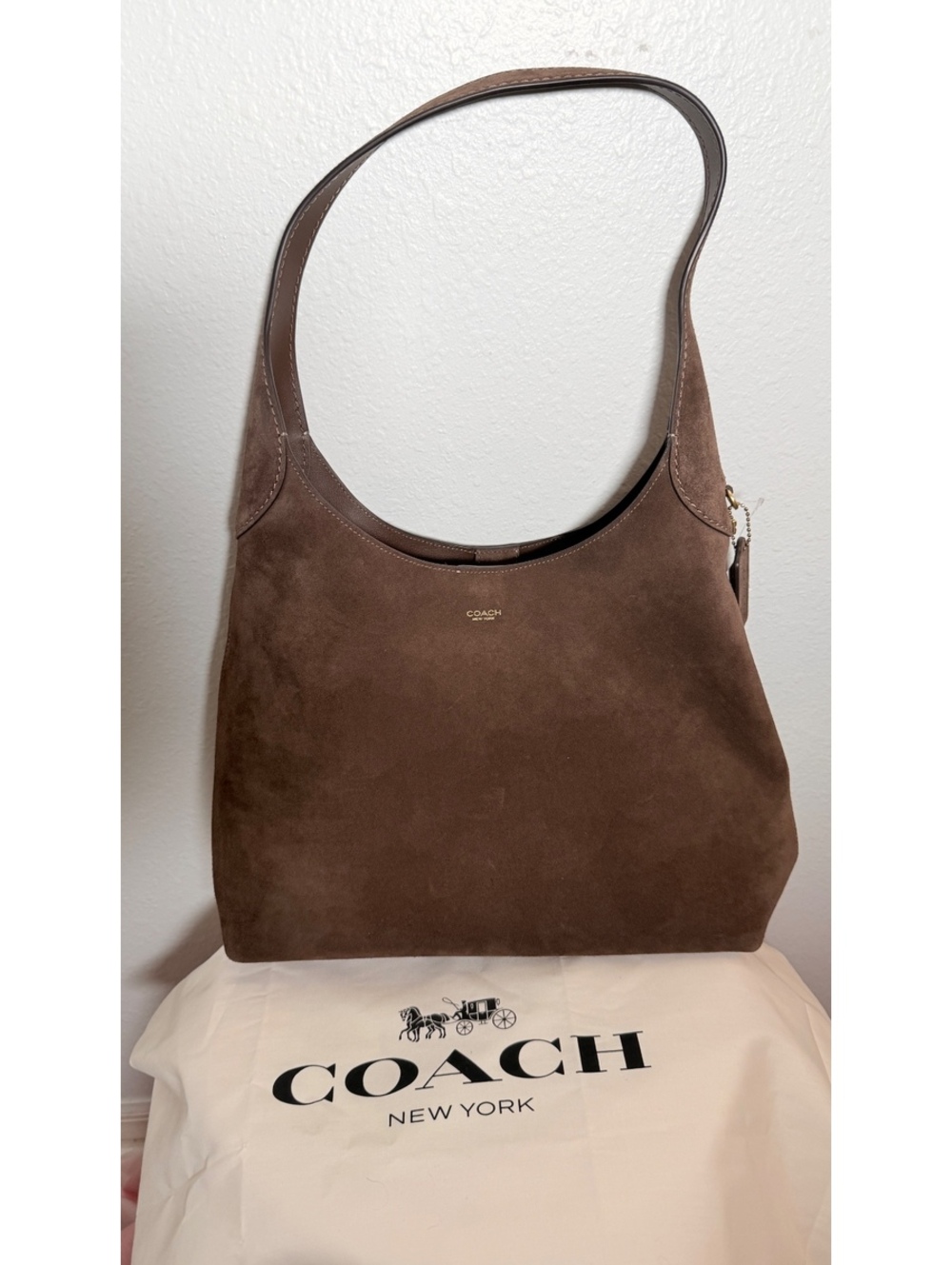 Coach Brooklyn Shoulder Bag 34 Brass/Dark Chocolate